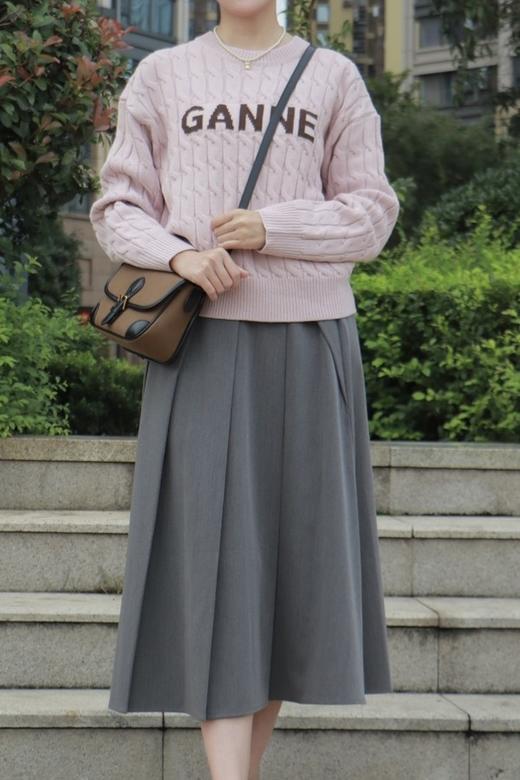 HAYES 雾霾灰粉氛围感字母针织上衣 19100 商品图2