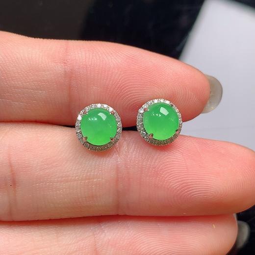 冰绿蛋面耳钉 商品图4