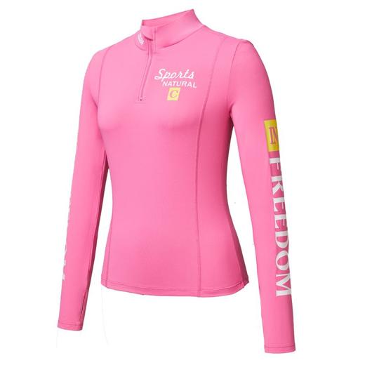 科里芙爆款上新印花立领半胸拉链长袖跑步健身户外运动透气上衣女 商品图1