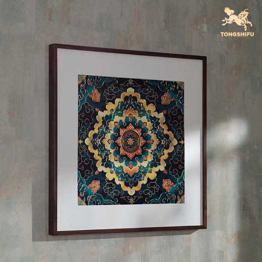 铜师傅 手工錾刻 铜雕画《富贵圆满》客厅玄关沙发背景墙装饰画 商品图5