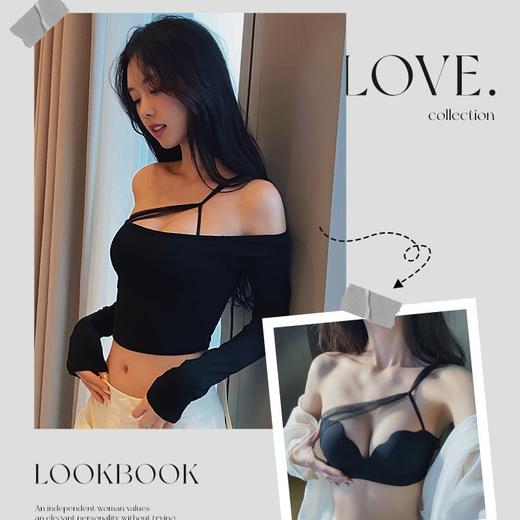 新款学生内衣无肩带内衣女小胸聚拢显大挂脖式性感情趣纯欲风无痕软支撑文胸罩 商品图1