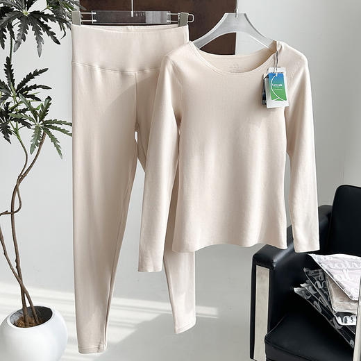 【科技循环暖】官网899！蚕丝羊绒蛋白混纺保暖内衣套装男女款发热抗寒内搭打底情侣同款 商品图8