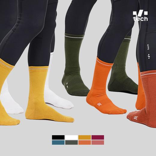 GRC桀骜无尽新款秋冬TECH轻质保暖透气反光公路自行车运动骑行袜 商品图1