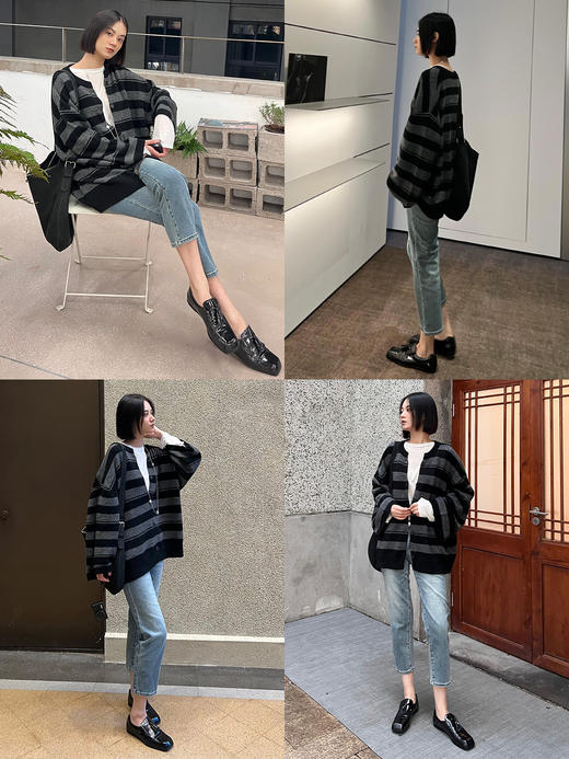 HIDEMI 多重水洗做旧显瘦复古中低腰九分小脚牛仔裤 商品图1