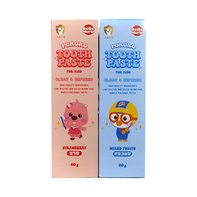 韩国啵乐乐儿童牙膏草莓味/混合水果味80g 四无添加更放心2-12岁 117996/117995