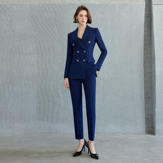 IWY/藏青色高端职业套装女气质高级感干练英伦风商务经理职场工装CP1934 商品图1