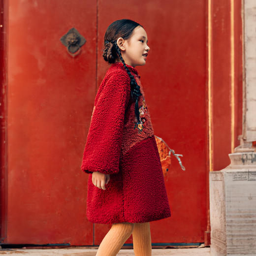 年衣童装女童旗袍裙连衣裙冬装儿童演出服宝宝周岁新中式礼服裙子（下单送喜乐之声发饰）N1244499C02 商品图7