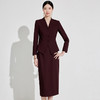 IWY/安可拉红职业装套裙气质高级感主持人正装遮肉显瘦西装两件套WC022+243052S1 商品缩略图1