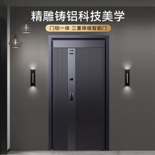 亚太天能家用可视防盗智能门进户门指纹人脸识别全自动入户大门 商品图1