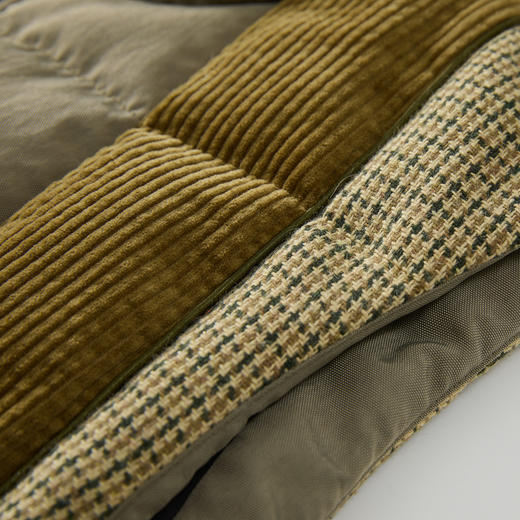 谜底羽绒马夹女2024冬季新品复古风立领拼接感鸭绒马甲244MY1662 商品图3