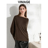 VIMAGE纬漫纪秋季新款落肩圆领慵懒时尚毛衣针织衫VC2401306 商品缩略图10