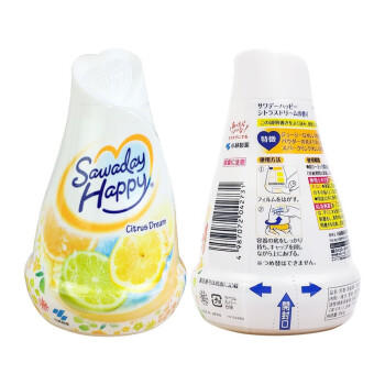 小林制药（KOBAYASHI）进口空气清新剂固体香薰芳香剂室内香氛厕所除味剂柑橘香120g 商品图3