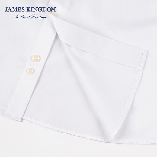 占姆士新品男士高档白色衬衣长袖商务职业正装DP成衣免烫衬衫 商品图2