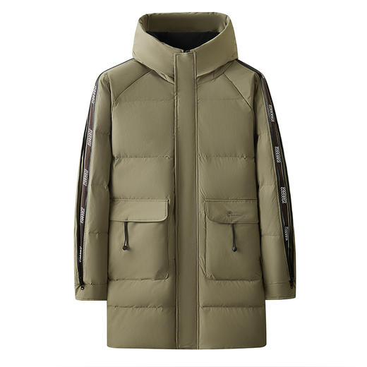 【特大码】【新款DX】大依优型大码连帽羽绒服90白鸭绒中长款保暖加厚加肥加大上衣男士外套胖子 商品图12