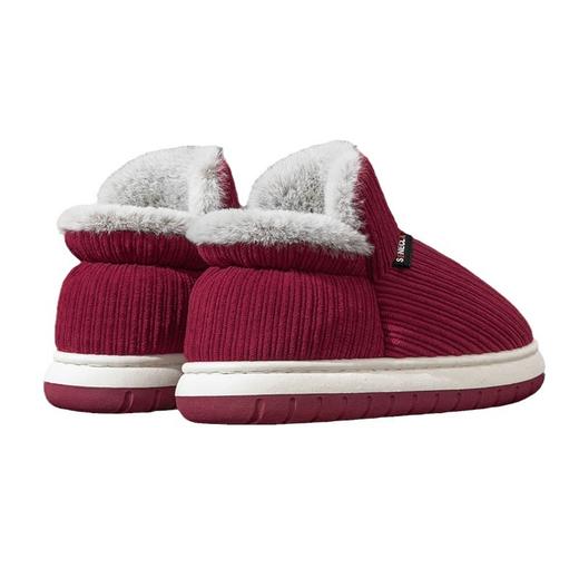 【中老年女防滑软底鞋】冬天老人棉鞋 加绒加厚保暖包脚跟厚底居家棉拖鞋 商品图4