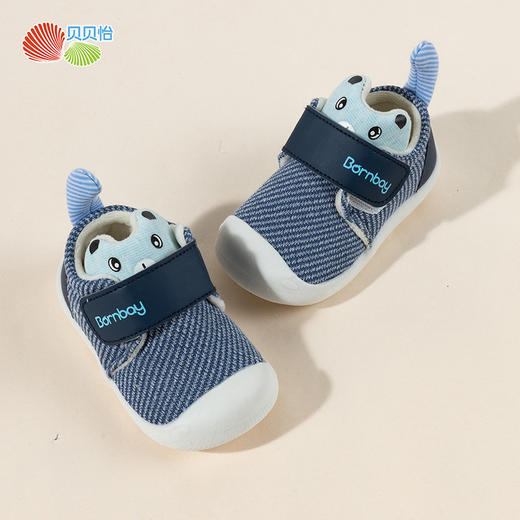 贝贝怡加绒秋冬新款男女宝宝学步鞋魔术贴柔软轻便包头鞋防踢鞋ZB4DX017 商品图6