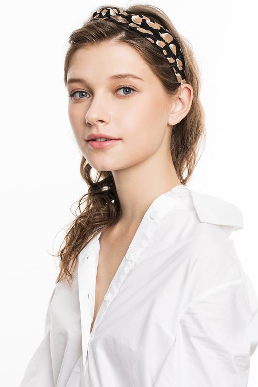 AVA 深棕色豹纹图案发带 4166 商品图1