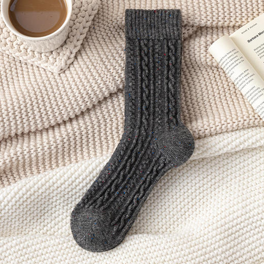 【保暖不冻脚&秋冬羊毛袜】一袜两穿可直可堆随心搭，温暖加倍越走越暖，复古堆堆袜长筒羊绒中筒袜子女袜QQ 商品图8