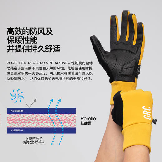 GRC桀骜无尽秋冬新款TECH系列XRD缓震防风保暖公路山地车骑行手套 商品图1