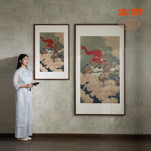 太铜 手工錾刻 铜雕画《福禄齐天》客厅玄关画沙发背景墙装饰画 商品图5