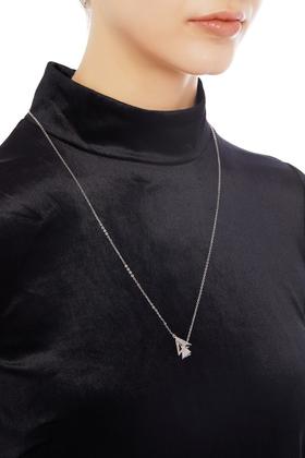 SUMMER & SAGE 椎体吊坠银色项链 4419