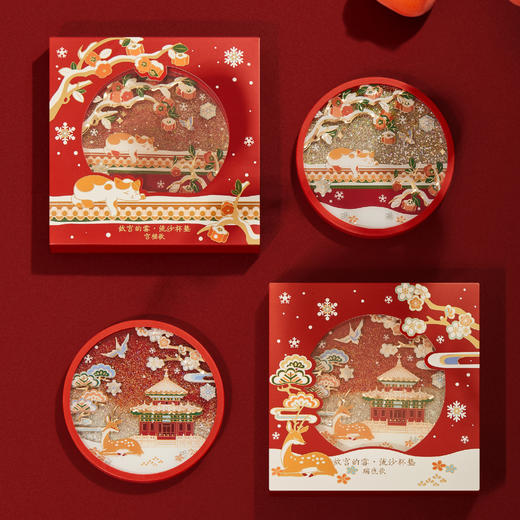 【故宫家居】故宫的雪硅胶杯垫隔热垫茶托博物馆文创伴手礼新年礼物 商品图4