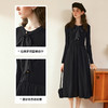 OLrain欧芮儿法式黑色连衣裙女秋季2024年新款小香风收腰A字长裙 商品缩略图2