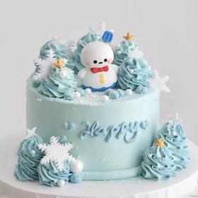 【圣诞小雪人创意蛋糕】