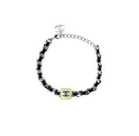 CHANEL香奈儿银choker项链 金属与小羊皮 双CLOGO 女款 银色 商品图0