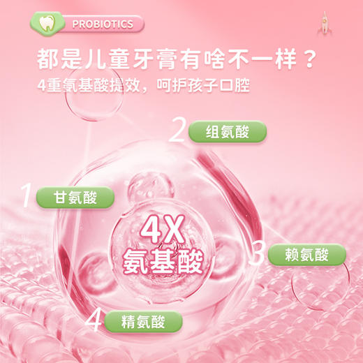 上扬（NVR） 益生菌儿童牙膏西瓜奶昔味60g 商品图3