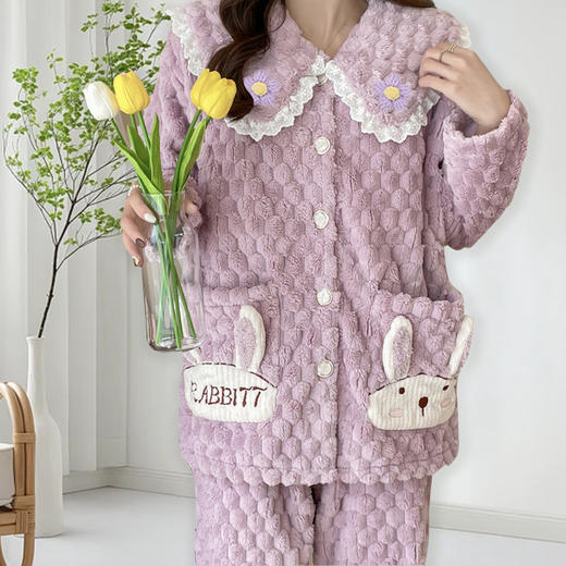 贝贝怡月子服孕妇睡衣套装秋冬孕期产后哺乳家居服透气舒适保暖两件套装ZB4DY007 商品图2