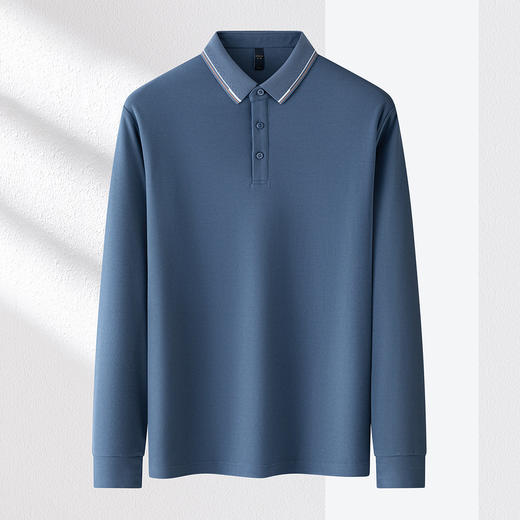 【7A抗菌】罗蒙春秋男装经典商务休闲polo衫男长袖t恤男春秋t恤男长袖 商品图4