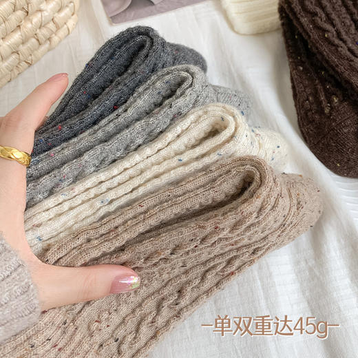 【保暖不冻脚&秋冬羊毛袜】一袜两穿可直可堆随心搭，温暖加倍越走越暖，复古堆堆袜长筒羊绒中筒袜子女袜QQ 商品图1