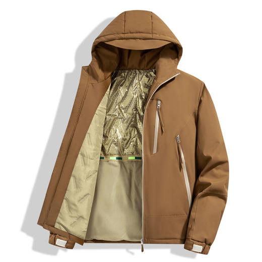 【石墨烯】【新款DXC】大依优型大码连帽棉服保暖棉衣加厚加肥加大上衣男士外套胖子潮款 商品图2