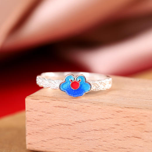 【如意】足银9999银滴胶仿编织如意吉祥戒指【RP-JZ580143】 商品图0