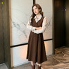奢姿2025春季新款大码女装法式裙子胖妹妹马甲背心假两件连衣裙9943855119 商品缩略图0