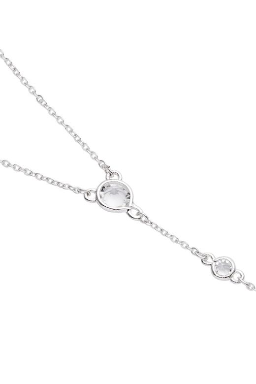 OCTAVIA Y字形锆石长项链 4164 商品图2