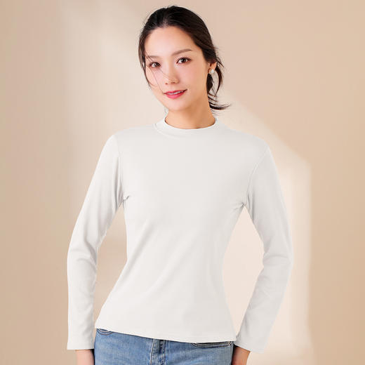 秋冬新款高级感洋气打底衫女时尚内搭可外穿上衣女女式小立领打底衫B 商品图1