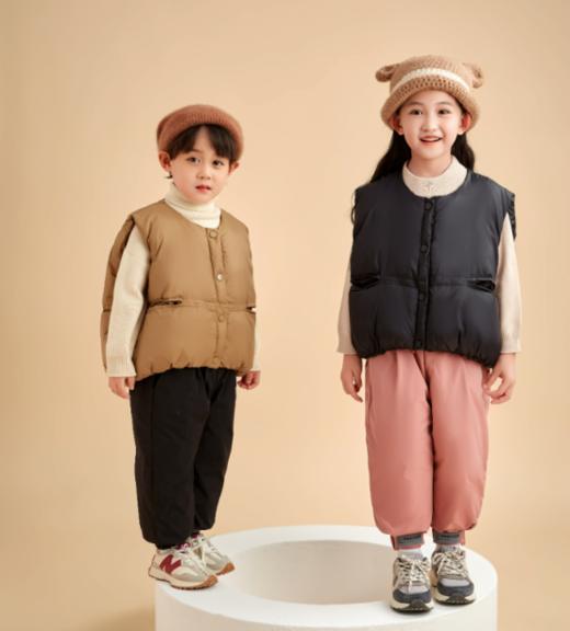 😎【小牛麦萌儿童韩版工装羽绒裤ZXY001】 😋超可爱的爆款and羽绒裤🥬 宝宝儿童羽绒裤💥 ✅倾斜口袋设计，精准走线、清晰度极高、 商品图0