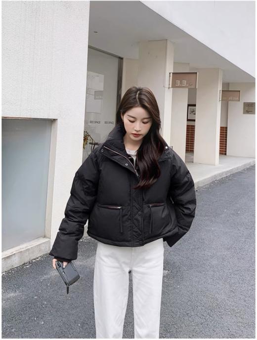 【双十一福利购 】 糖果色拉链小短款面包羽绒服 😜 出口日韩尾单 高端货 ❤️ ✅ 白鸭绒填充!!🌟大厂出品 ✅ 超短的衣身非常显腿长🔥!宽松版型合适多种 身材🔥! 商品图0