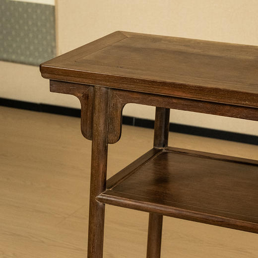 清 红木夹头榫刀牙板带屉平头案 商品图3