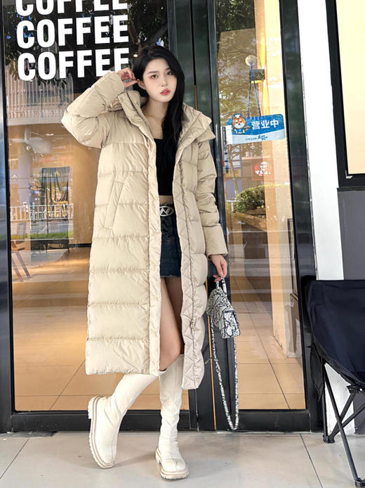 2024秋冬新款lulu家九格长款羽绒服鹅绒（UY*SS） 商品图3