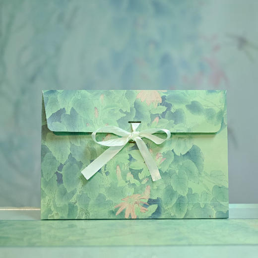 金泉宝墨出品 鲍海斌老师原作凝翠真丝手拿包百搭女包 商品图4