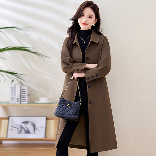 2024秋冬新款时尚秋装长款风衣ZYF8986 商品图1