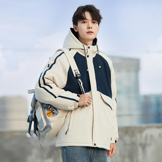 【特大码】【新款DXC】大依优型大码连帽棉衣棉服工装外套棉衣男宽松加肥加大码上衣夹克男士 商品图3