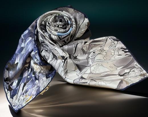 优品堂【雍容华贵3】薯筤染110重磅双面绫罗绸缎之“花罗”方巾 商品图4