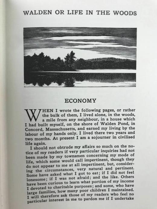 梭罗《瓦尔登湖》 托马斯·纳森木版画插图 豪华皮装32开 商品图8