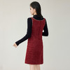 奢姿2025秋冬季新款大码女装复古方领裙子胖妹妹小香风背心连衣裙9944855176（只有背心连衣裙不包含打底衣）） 商品缩略图4