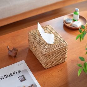 【3款可选】娜家日式北欧风藤编手工纸巾盒