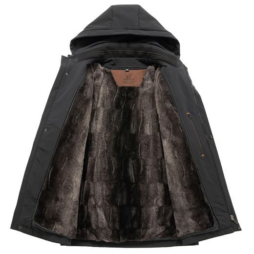 【可拆卸内胆】【新款DKP】大依优型大码连帽可拆卸帽棉衣夹克棉服休闲胖子大码男休闲宽松加肥加大上衣冬季外套 商品图7